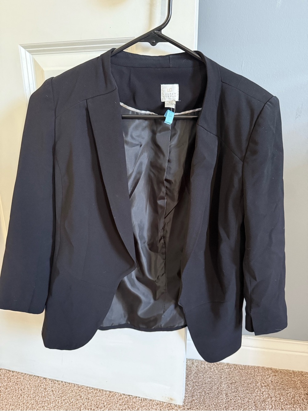 LC Lauren Conrad Black Open-Front Blazer Jacket